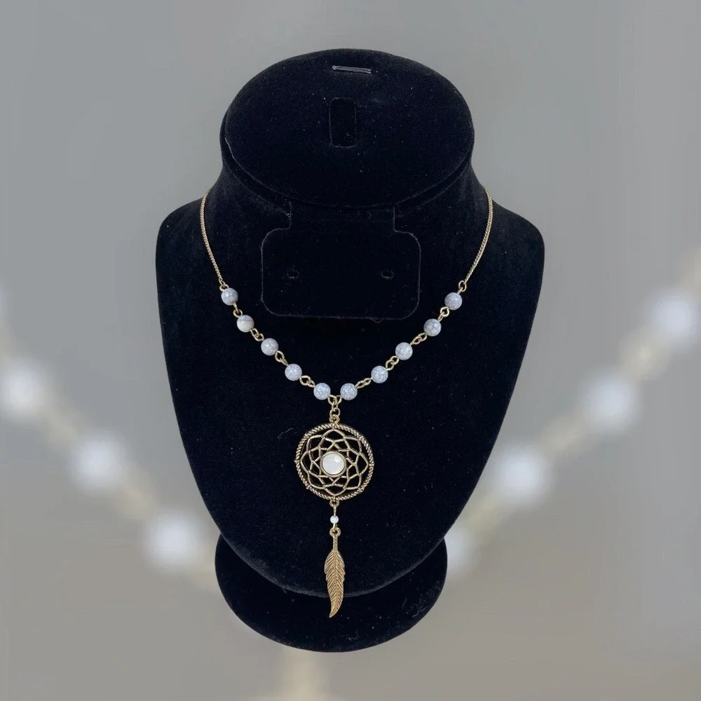 Dream‎ Catcher Necklace Costume Jewelry With Long Chain 22 inches